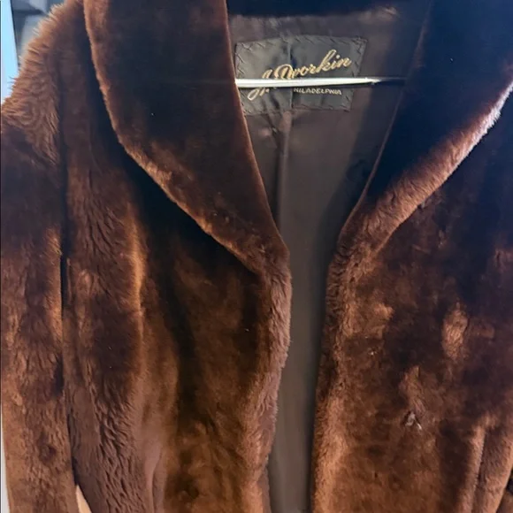 Vintage Dark Brown Faux Fur Jacket - Unbranded - Picture 8 of 8